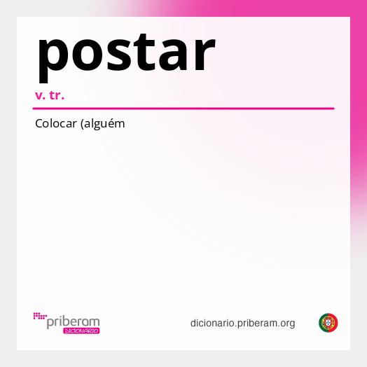 Significado de postar